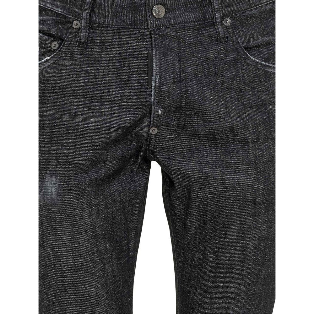 Dsquared² Black Cotton Slim Fit Jeans