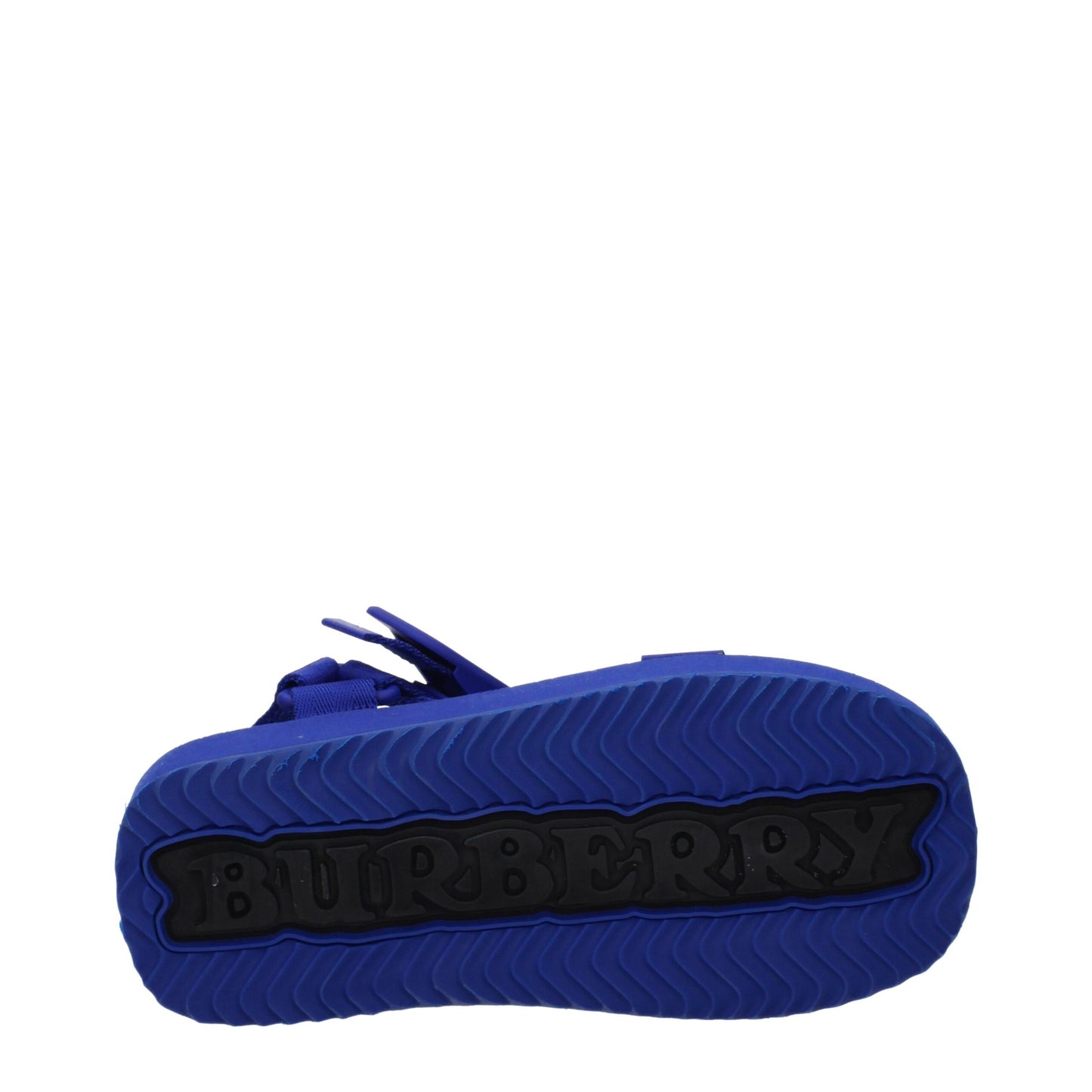 Burberry Blue Fabric Flat Sandals