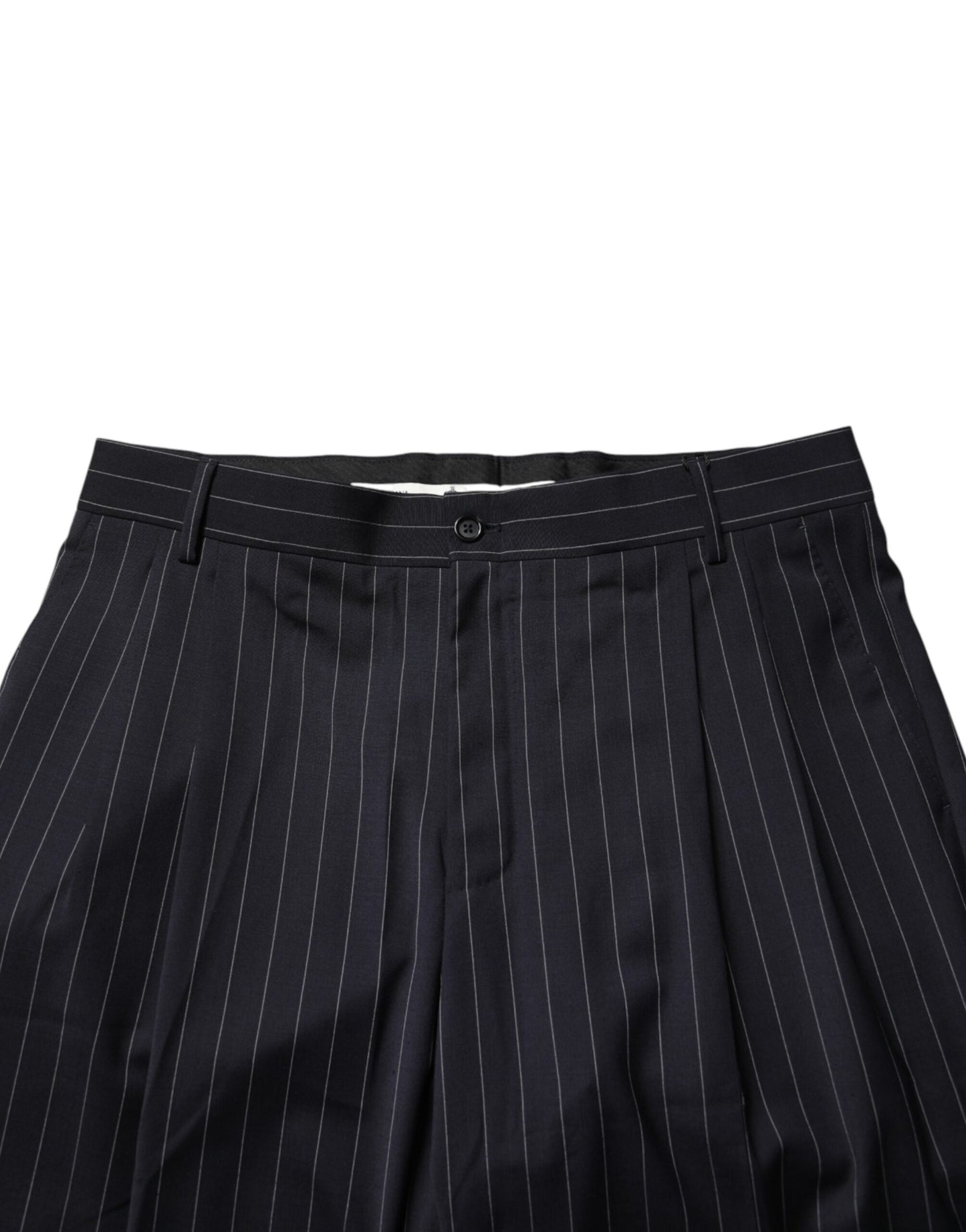 Dolce & Gabbana Black Stripe Straight Men Dress Trouser Pants