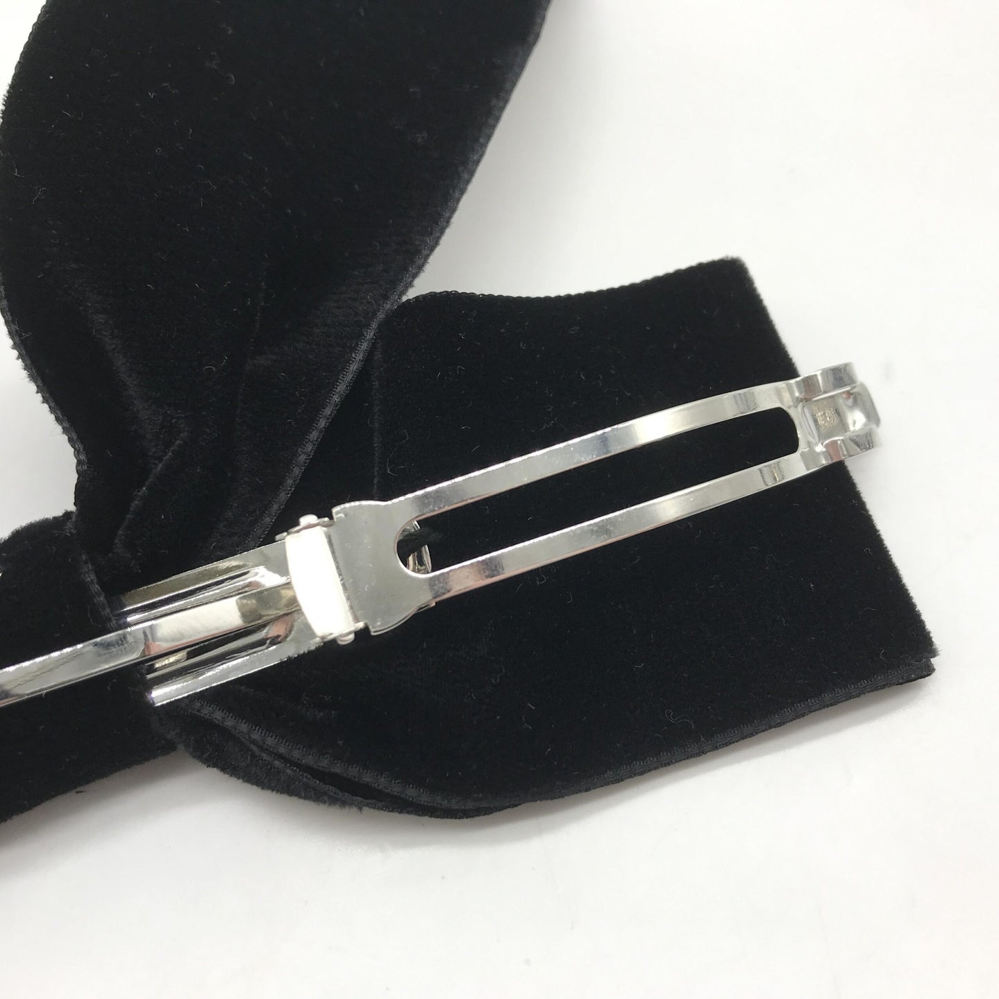 Chanel Black Velvet Bow Hair Accessory