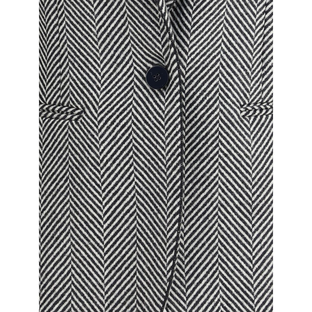 Forte_Forte Multicolor Fleece Wool Coat