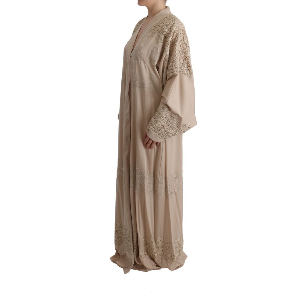 Dolce & Gabbana Beige Silk Coat