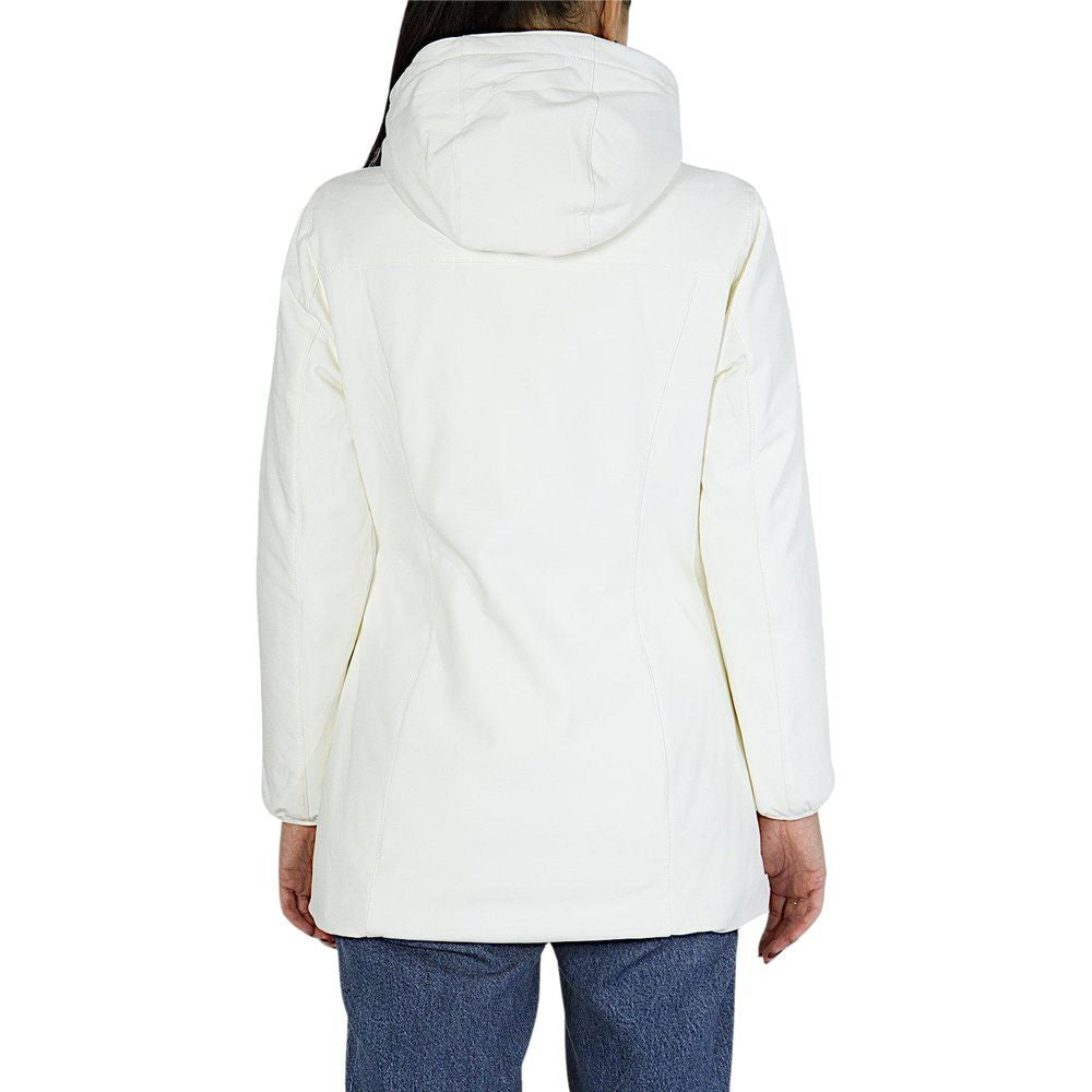 Yes Zee White Polyamide Shell Jacket