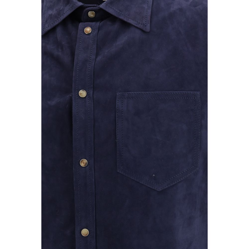 Brunello Cucinelli Blue Denim Shirt