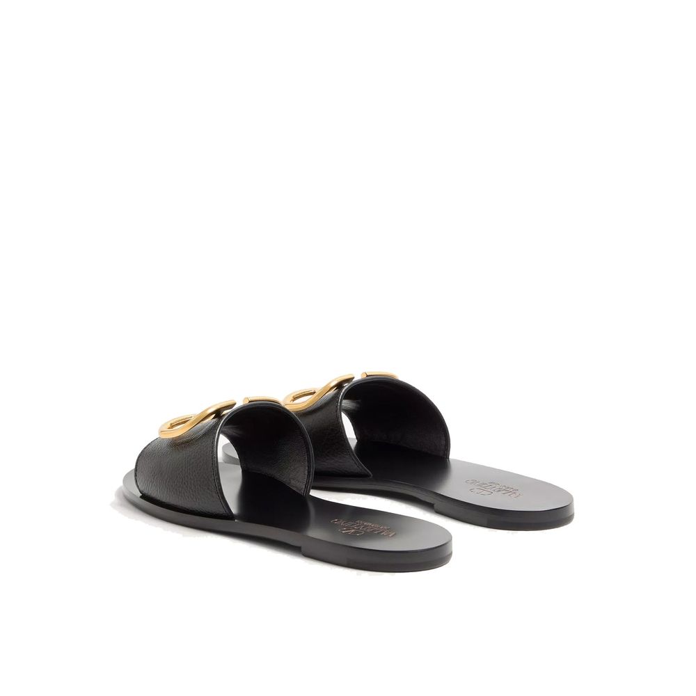 Valentino Garavani Black Calfskin Sandals