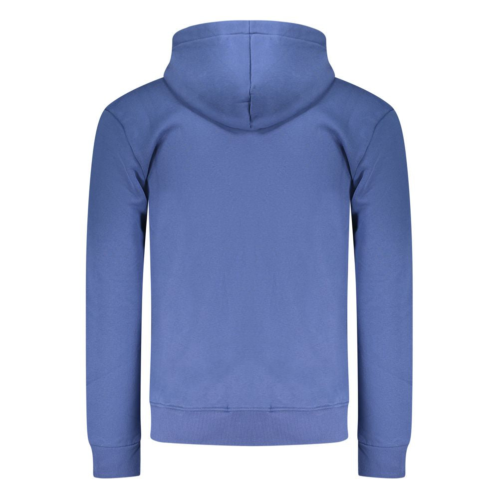 Coveri Moving Blue Cotton Men's Hoodie Sweatshirt