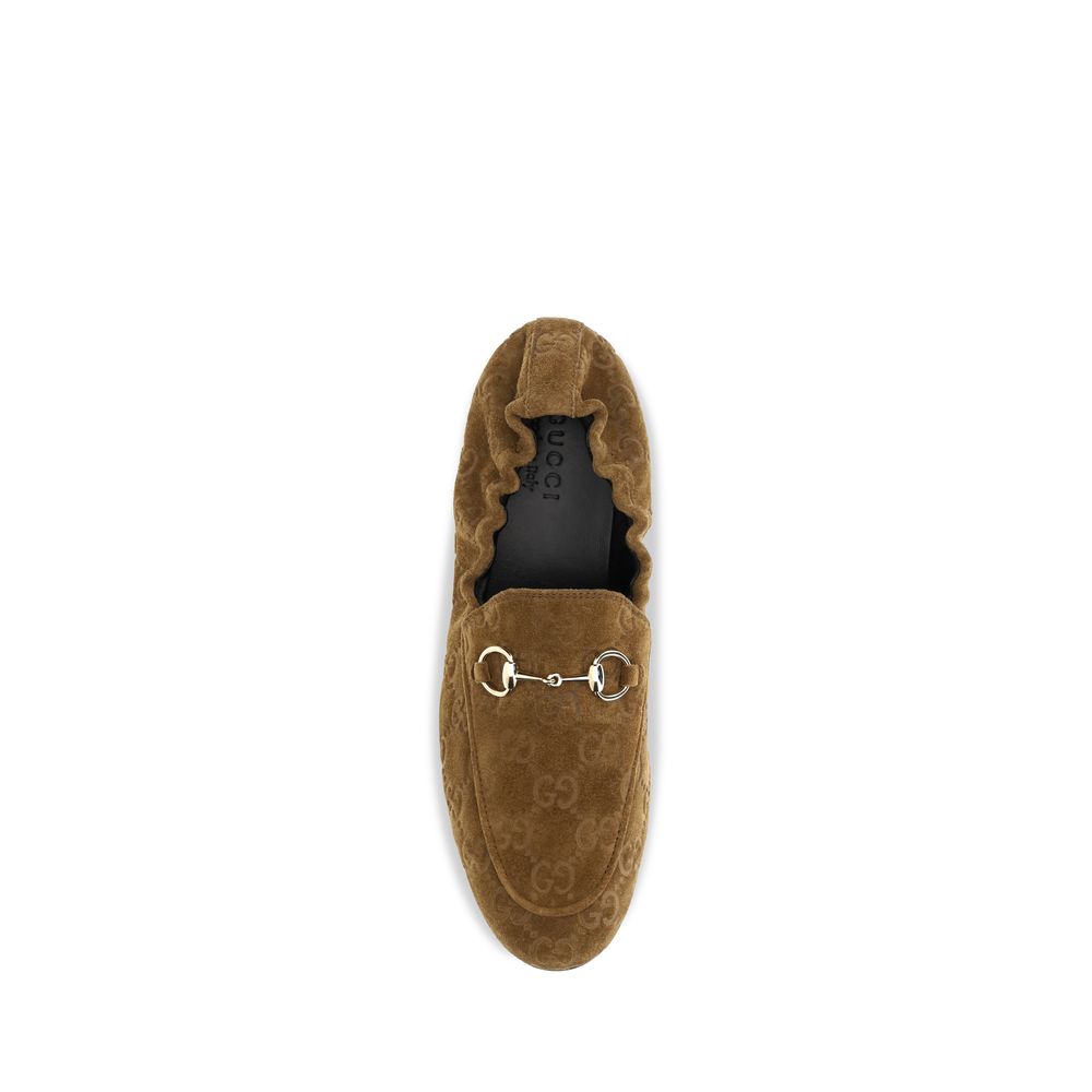 Gucci Brown Calf Leather Bos Taurus Slip-On Loafers