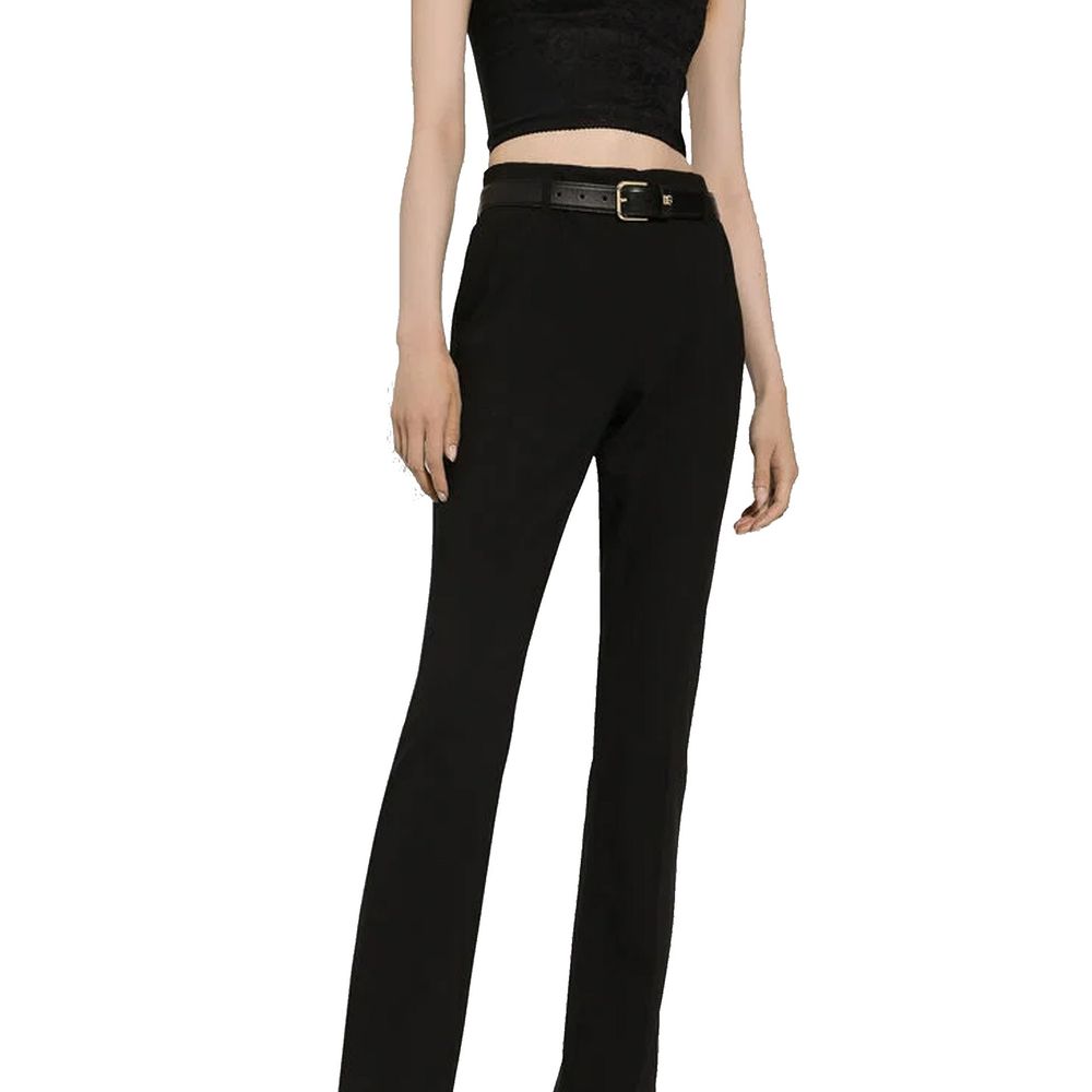 Dolce & Gabbana Black Calfskin Regular Belt