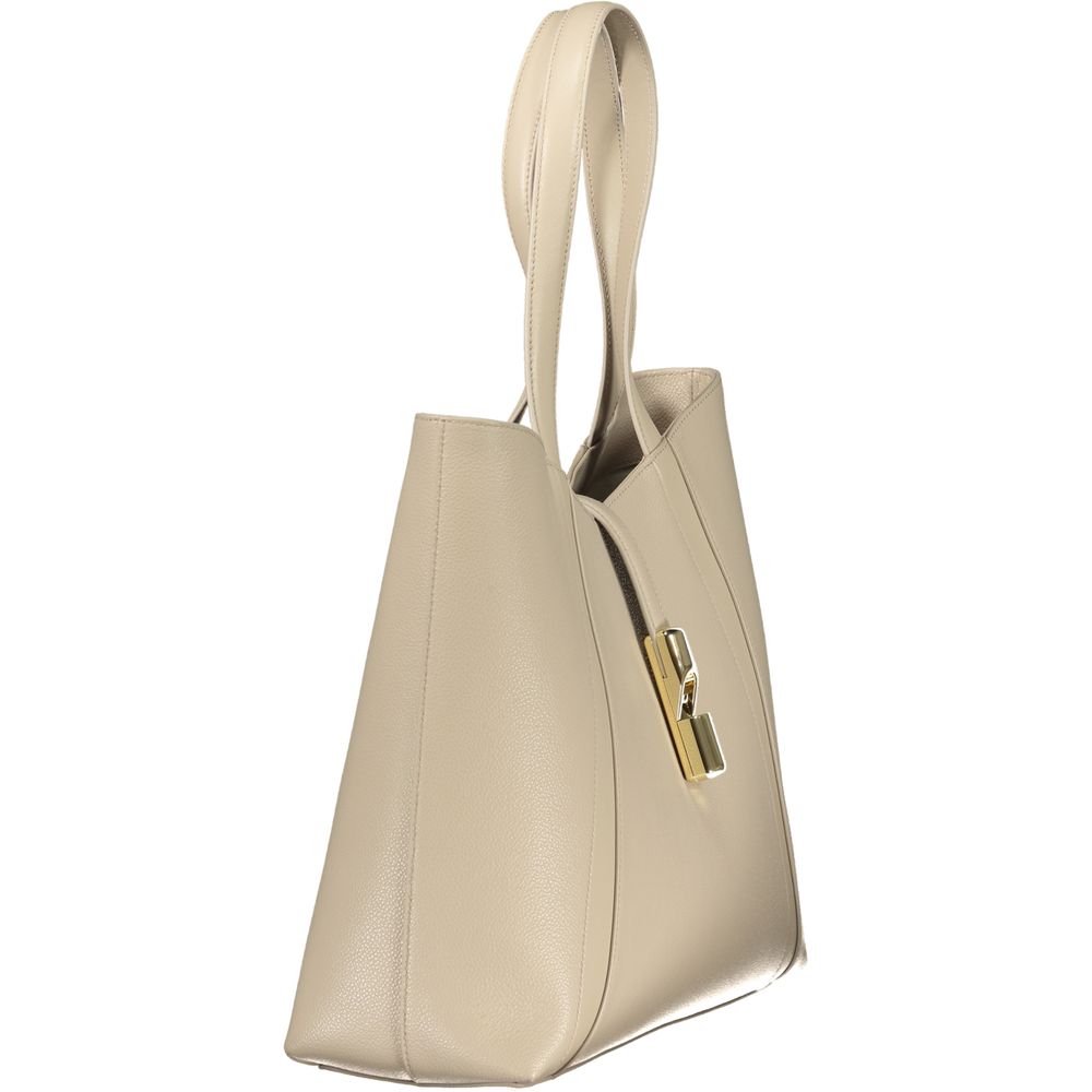 Furla Beige Leather Women Handbag