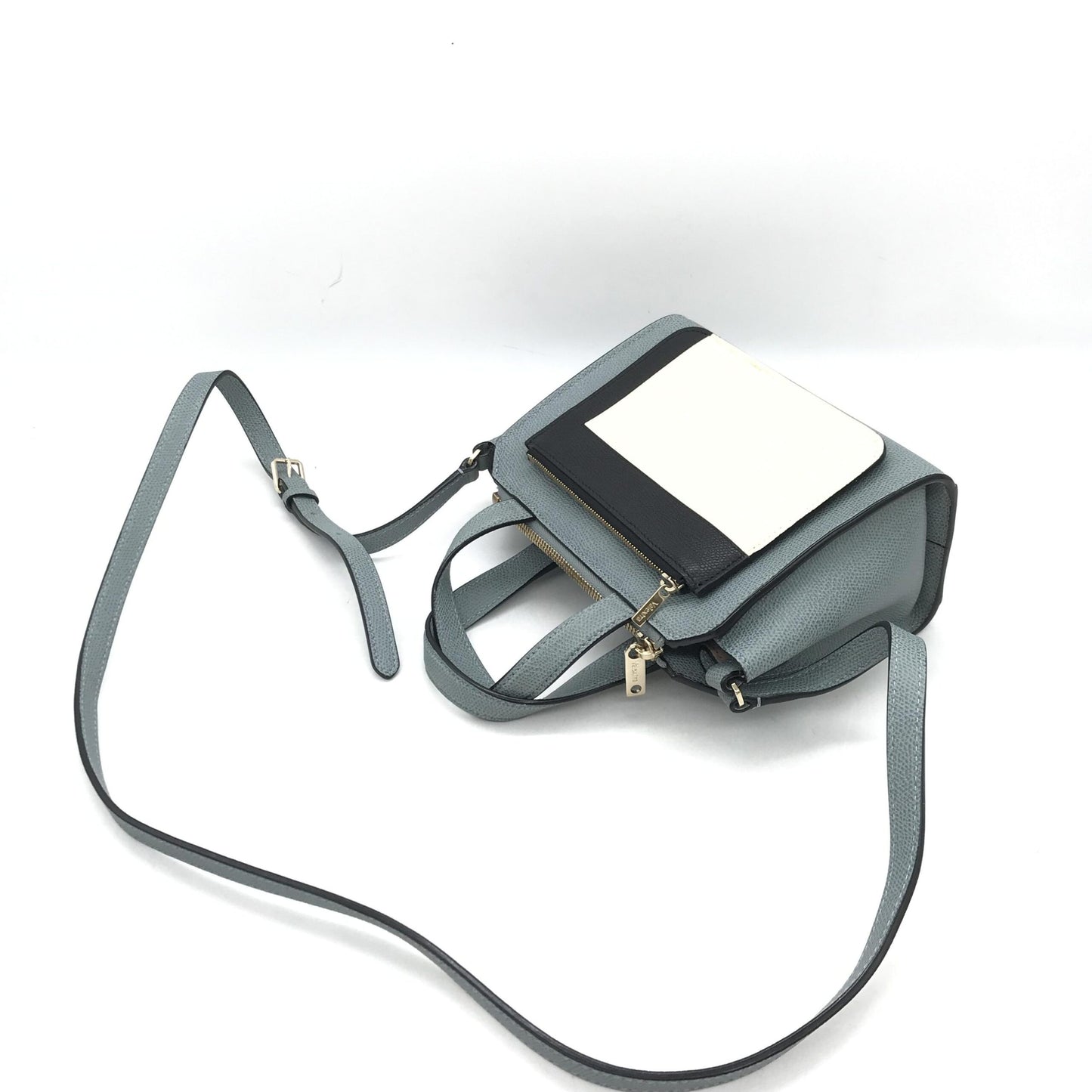 Valextra Leather Tote Bag In Gray