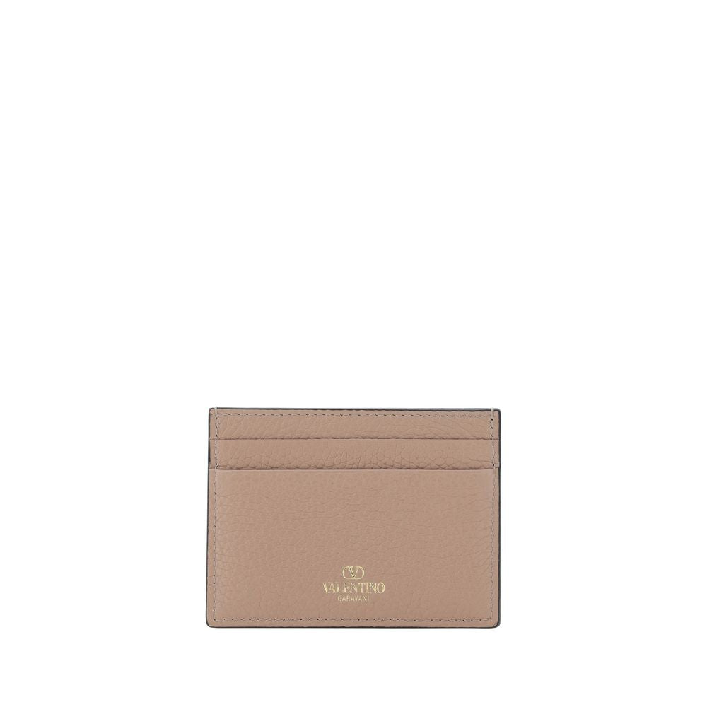 Valentino Garavani Beige Calf Leather Bos Taurus Wallet
