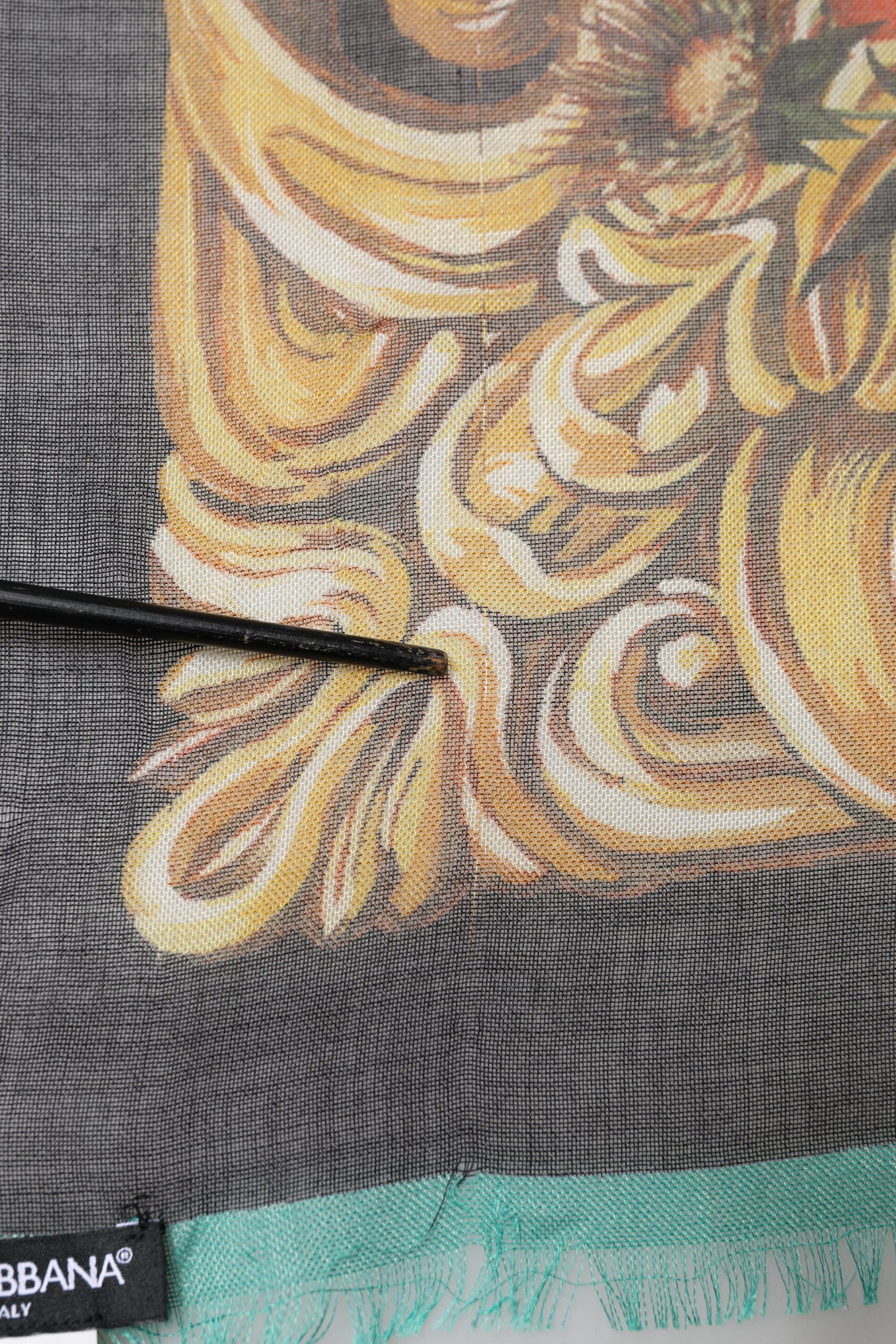 Dolce & Gabbana Multicolor Floral Cashmere Square Stole Scarf