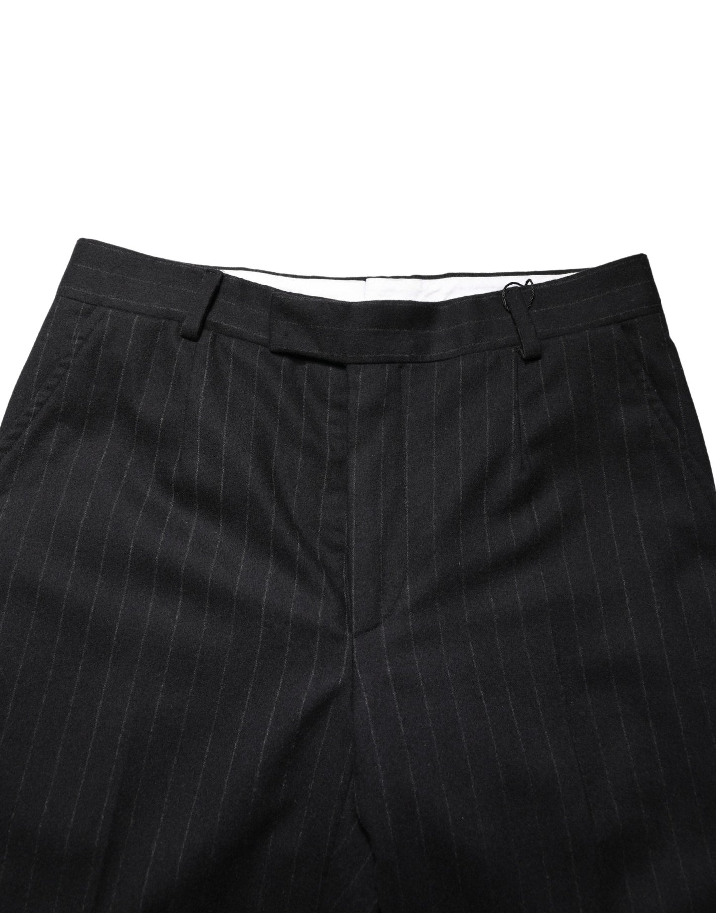 Dolce & Gabbana Black Stripes Wool Dress Formal Trouser Pants