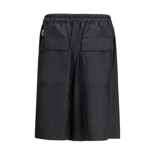 Moncler x Rick Owens Black Polyester Bermuda Shorts