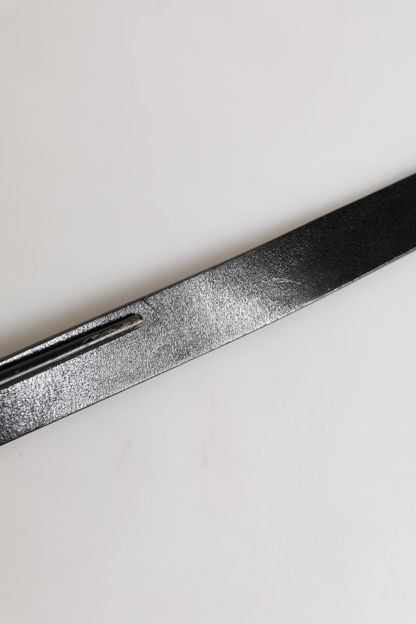 Dolce & Gabbana Men Black Classic Leather Logo Buckle Belt