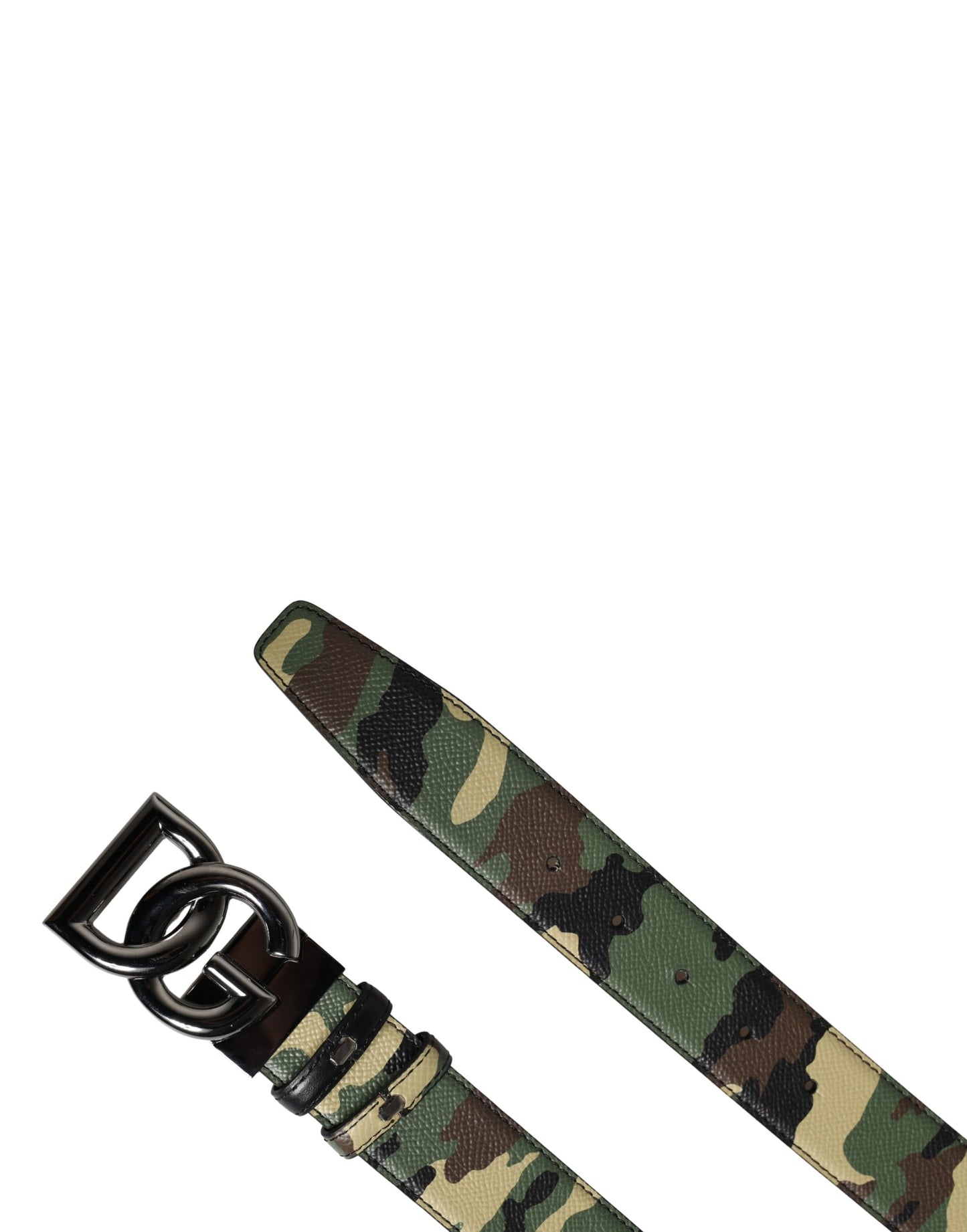 Dolce & Gabbana Men Multicolor Camouflage Logo Buckle Belt