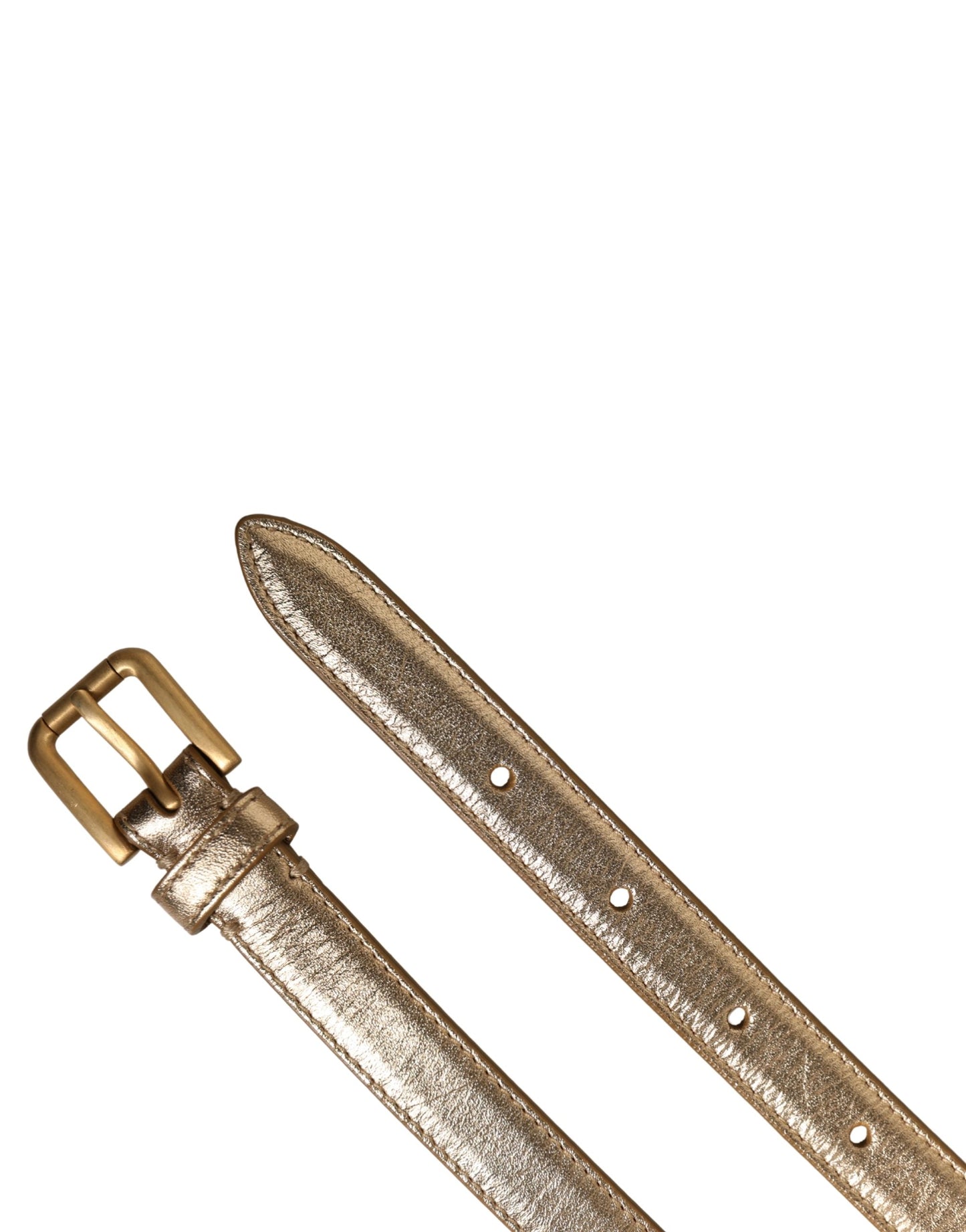 Dolce & Gabbana Gold Brass Chain Coin Embellished Metal Buckle Belt