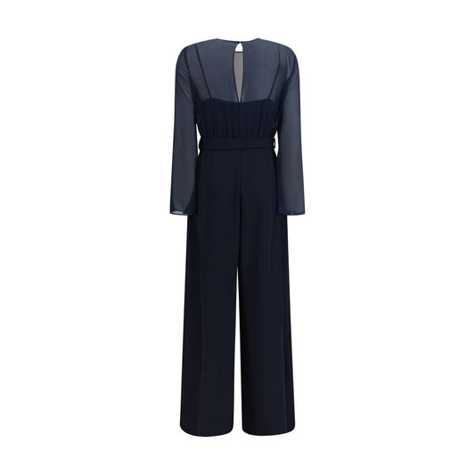 P.A.R.O.S.H. Blue Polyester Jumpsuit