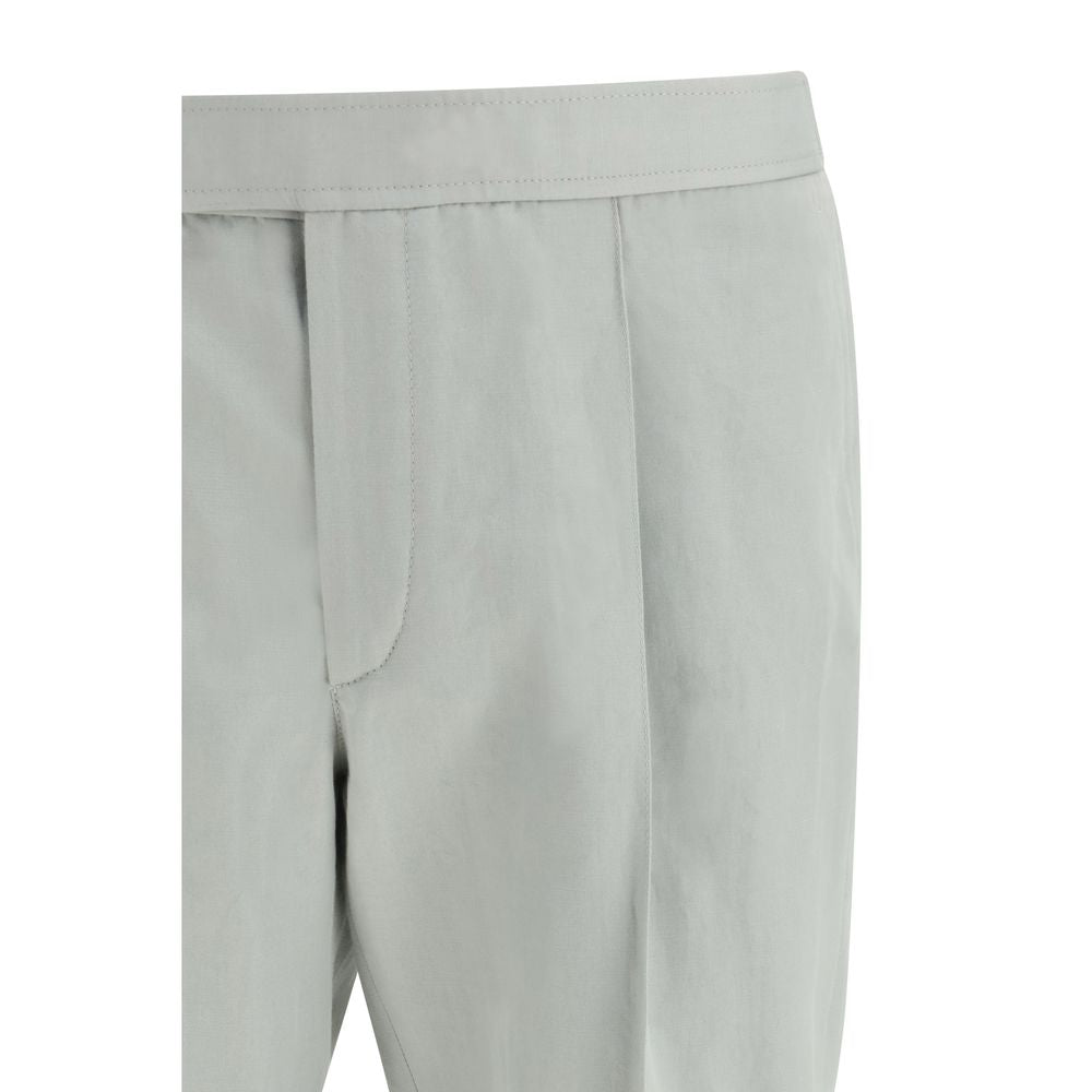 Brioni White Linen Casual Pants