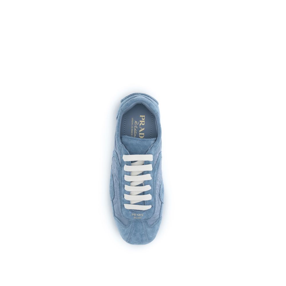 Prada Blue Lamb Ovis Aries Athletic Sneakers