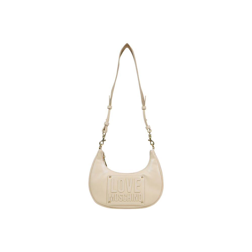 Love Moschino Cream Polyethylene Handbag