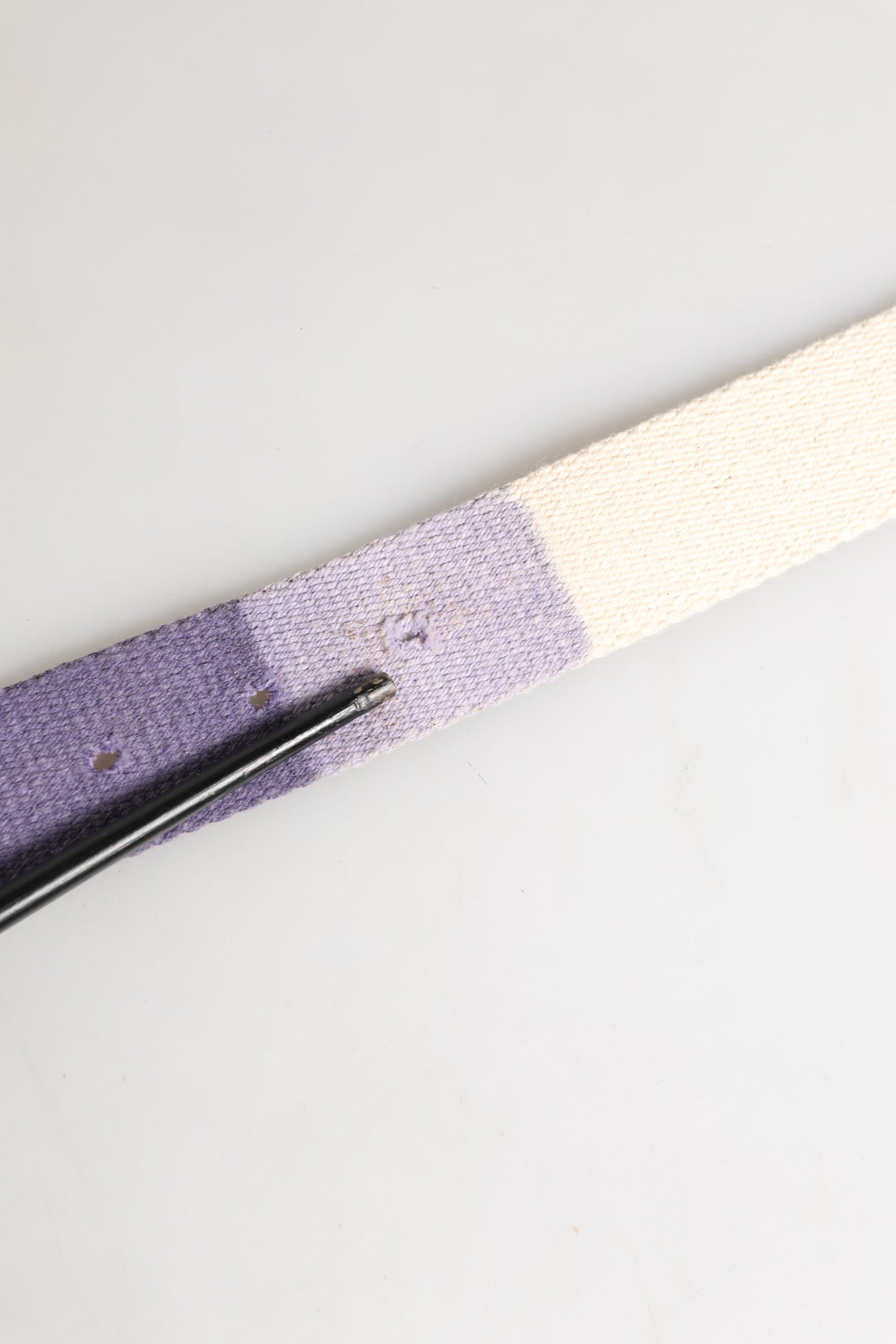 Ermanno Scervino Men Purple Canvas Silver Metal Buckle Belt