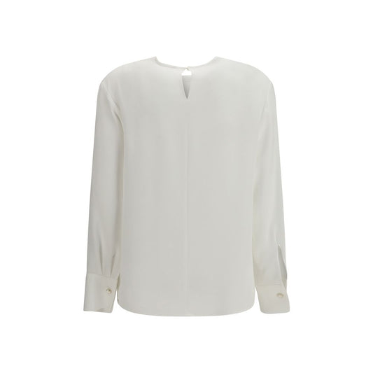 Max Mara White Triacetate Blouse