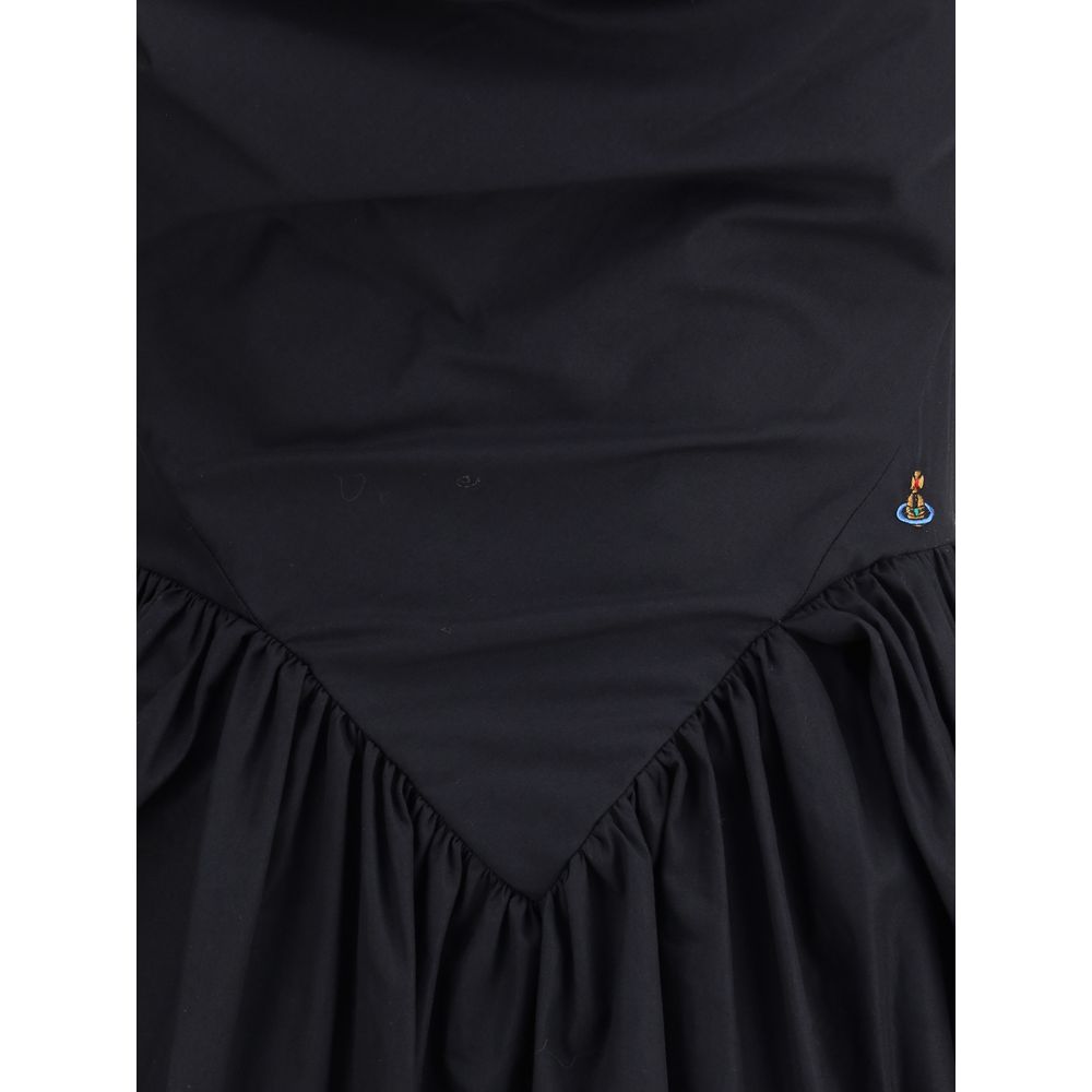 Vivienne Westwood Black Cotton Casual Dress