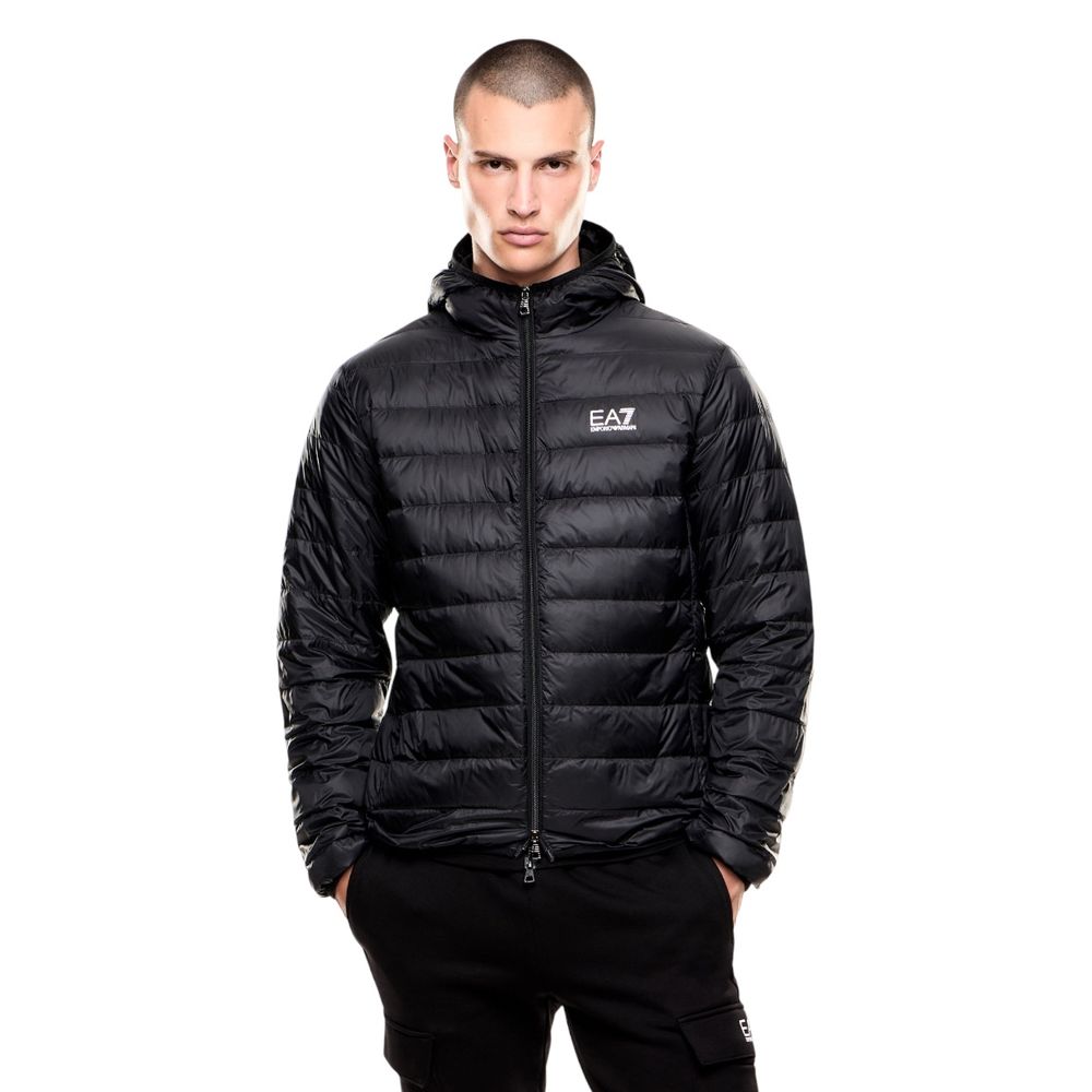 EA7 Emporio Armani Bicolor Polyamide Full-Length Jacket