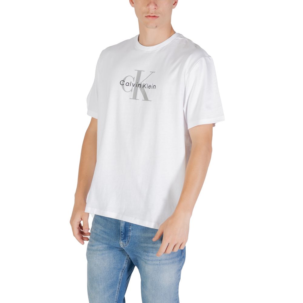 Calvin Klein Jeans White Cotton T-Shirt