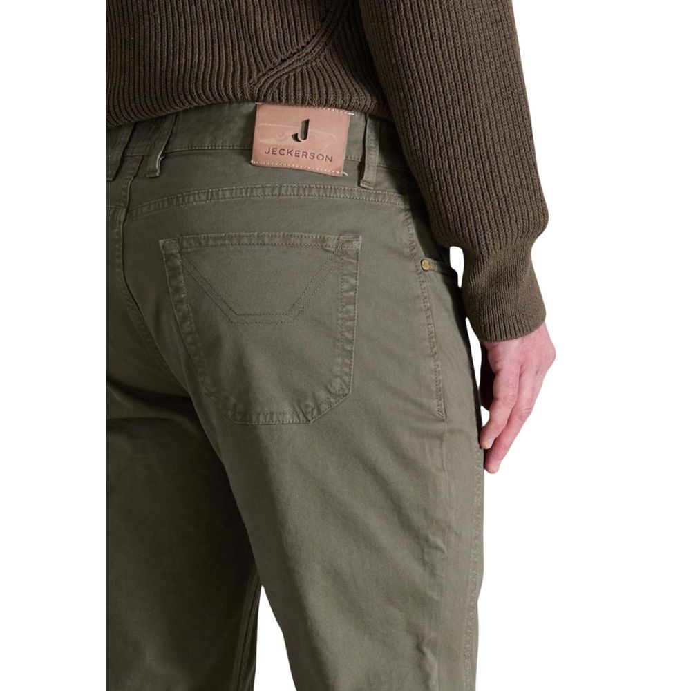Jeckerson Green Cotton Skinny Pants