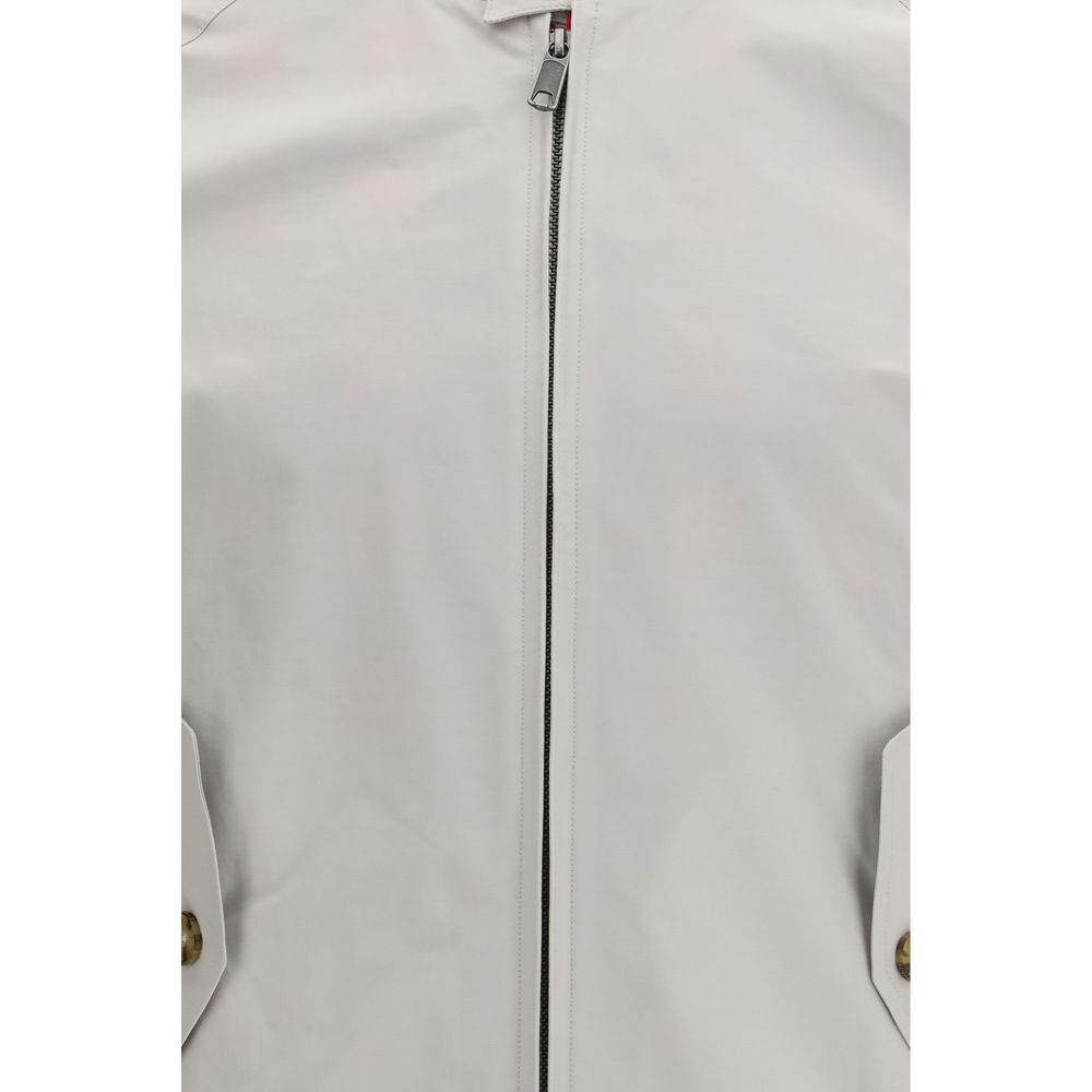 Baracuta White Polyester Bomber