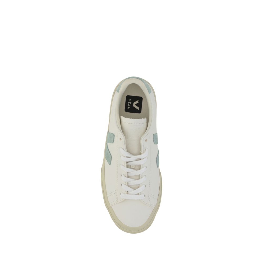 Veja White Calf Leather Bos Taurus Low Top Sneakers