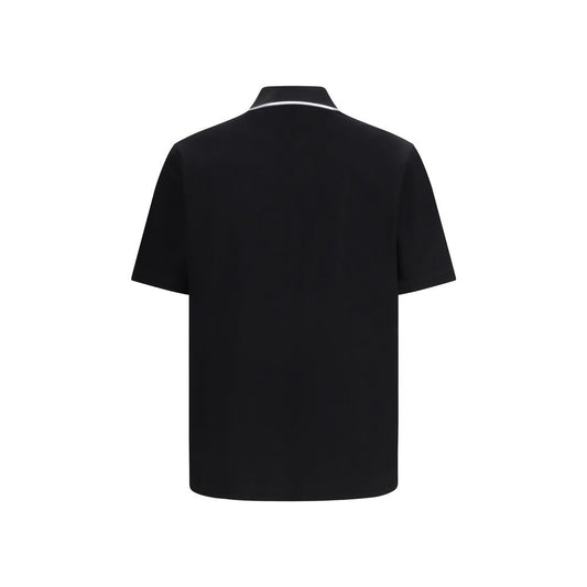 Ferragamo Black Cotton Polo Shirt