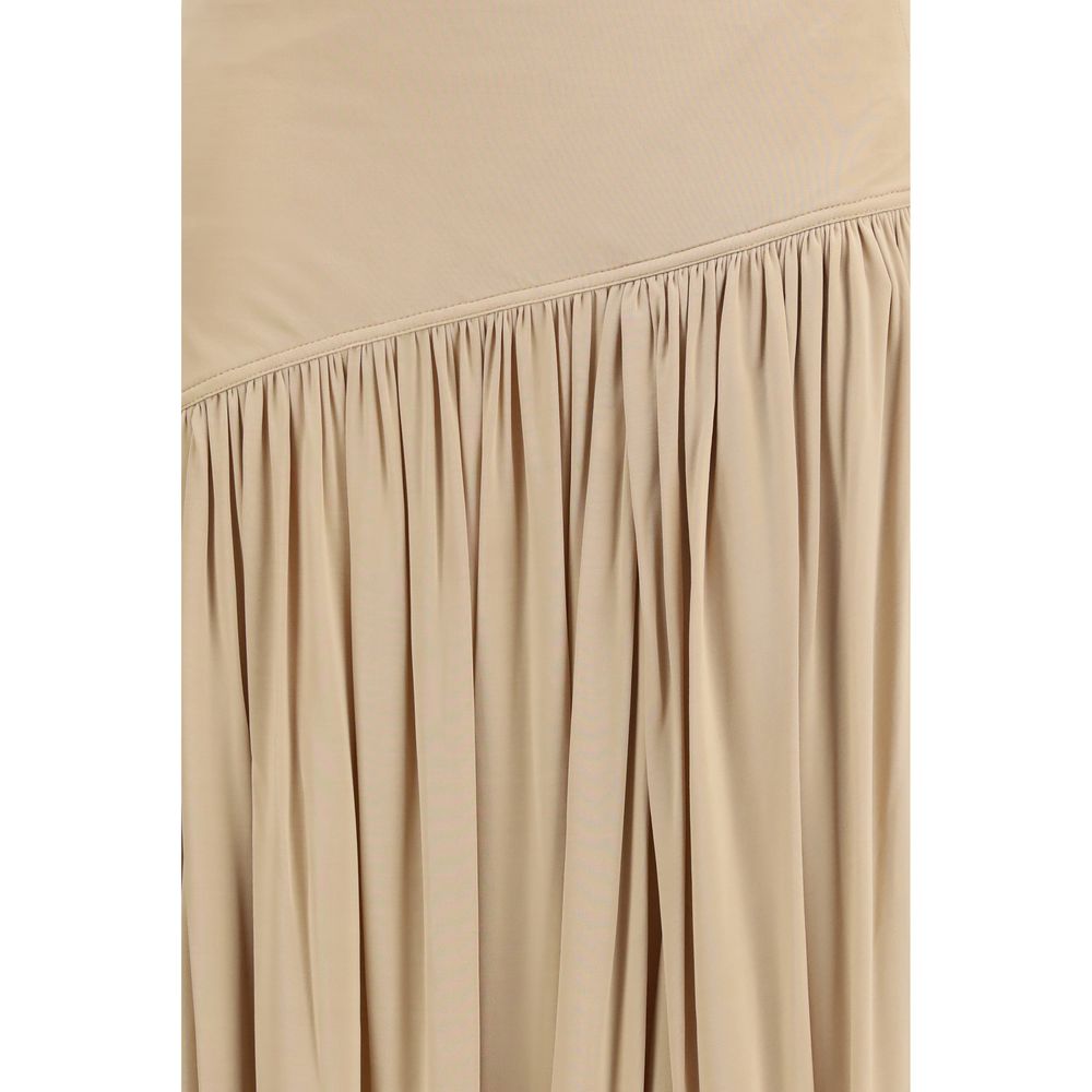 Ferragamo Beige Viscose Long Skirt