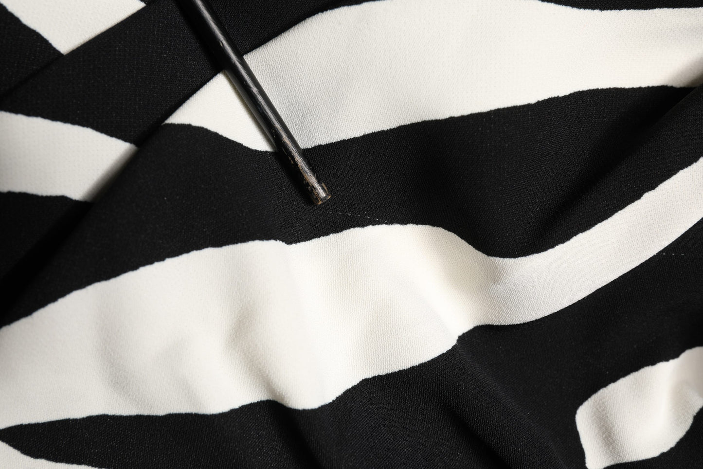 Dolce & Gabbana Black White Zebra Print CadyCalf Length Dress