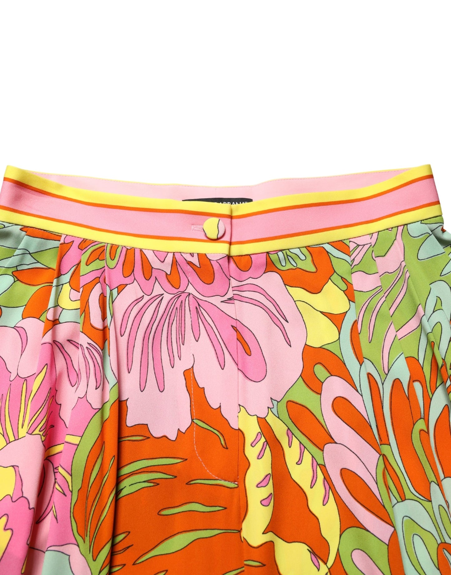 Dolce & Gabbana Multicolor FloralPrint Cropped Trouser Pants