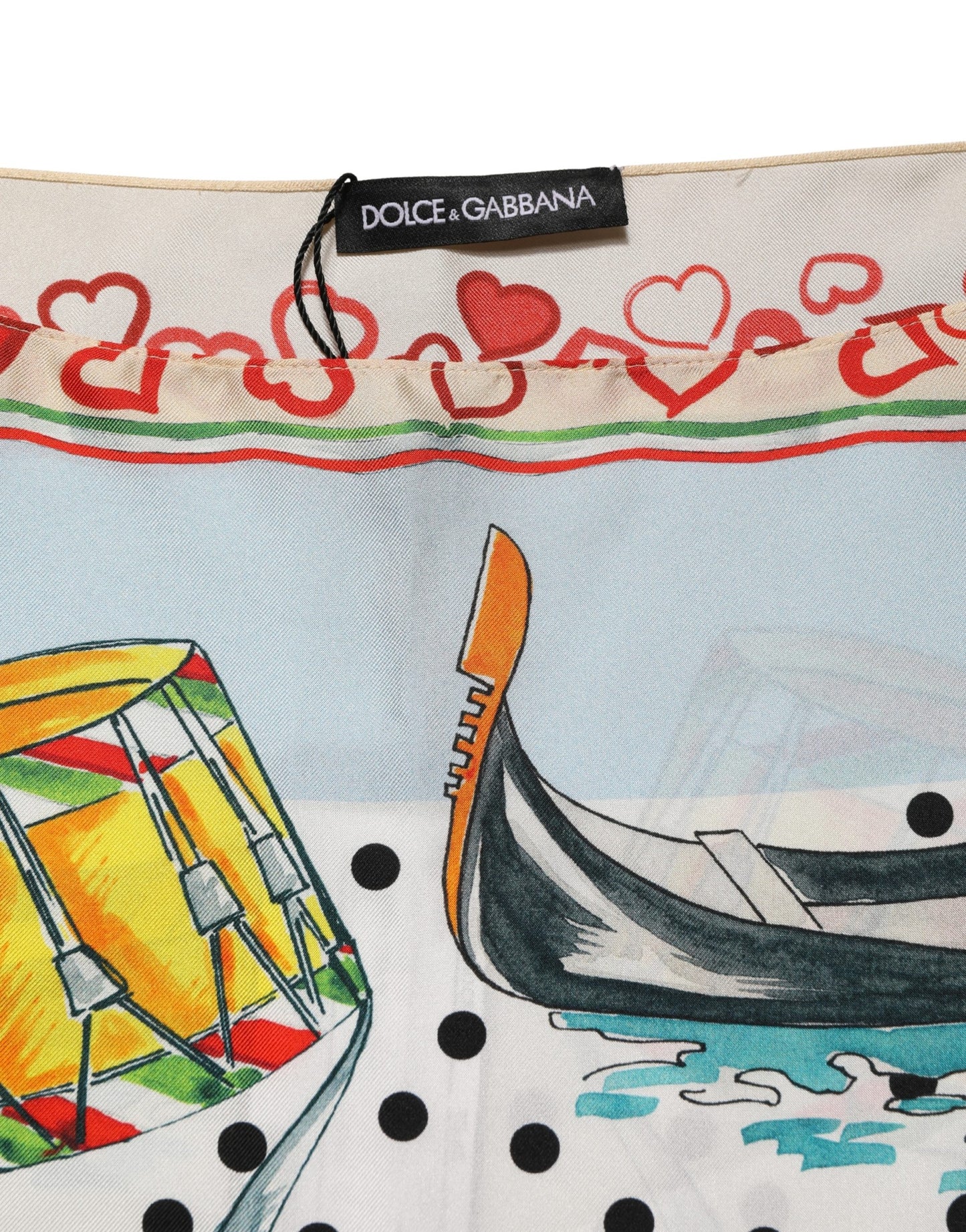 Dolce & Gabbana Multicolor Italy Scenes Graphic Silk Top