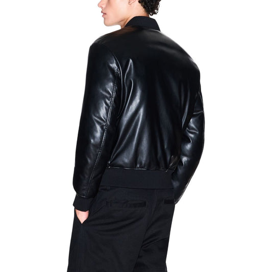 Armani Exchange Black Polyester Bomber
