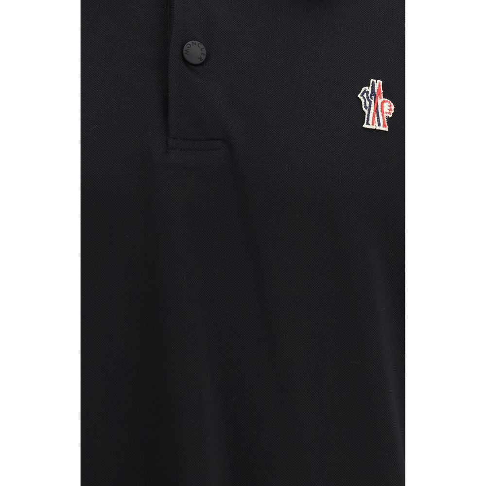 Moncler Grenoble Black Polyamide Polo Shirt