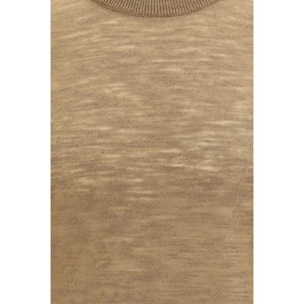 Brooksfield Beige Linen Shortsleeve Shirt