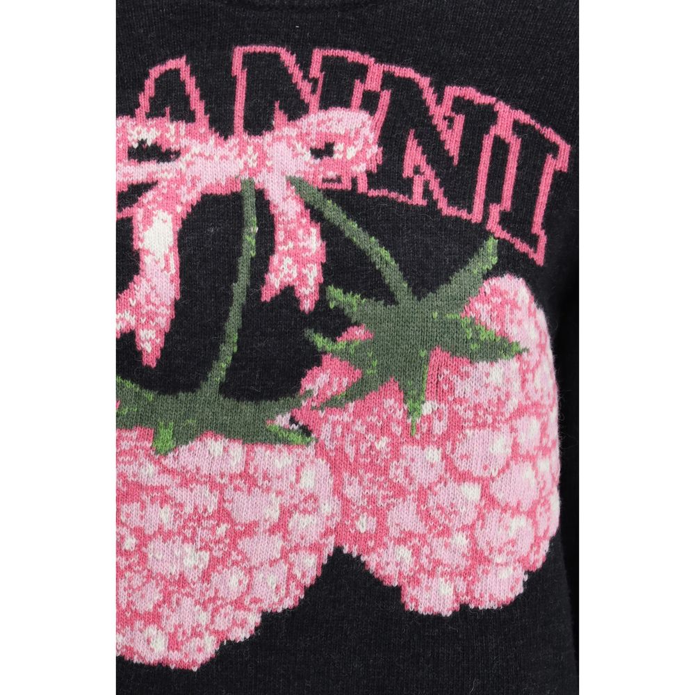 Ganni Gray Polyamide Sweatshirt