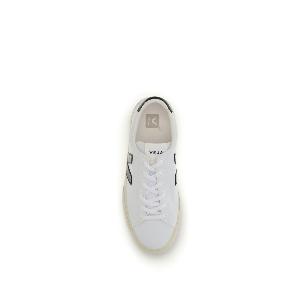 Veja White Calf Leather Bos Taurus Low Top Sneakers