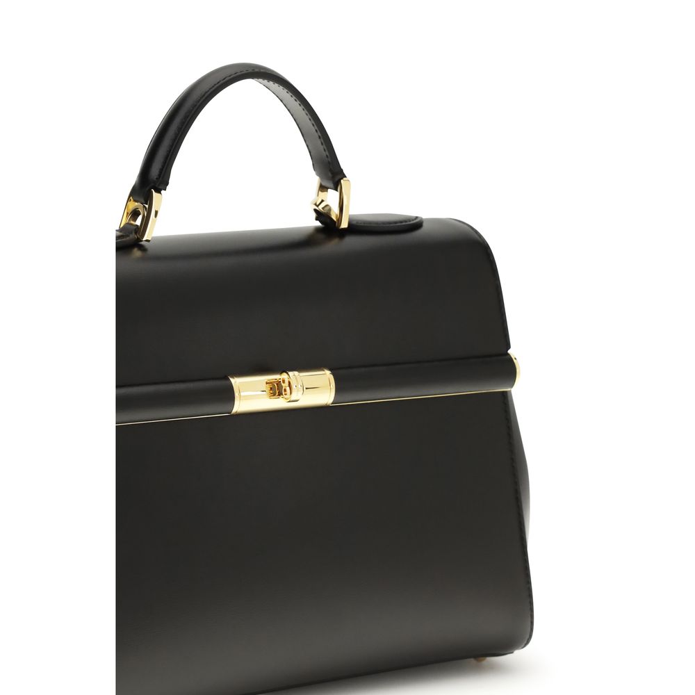 Dolce & Gabbana Black Calf Leather Bos Taurus Shoulder Bag