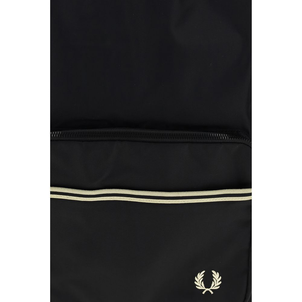 Fred Perry Black Nylon Backpack