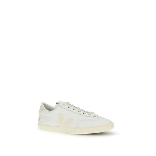 Veja White Calf Leather Bos Taurus Low Top Sneakers