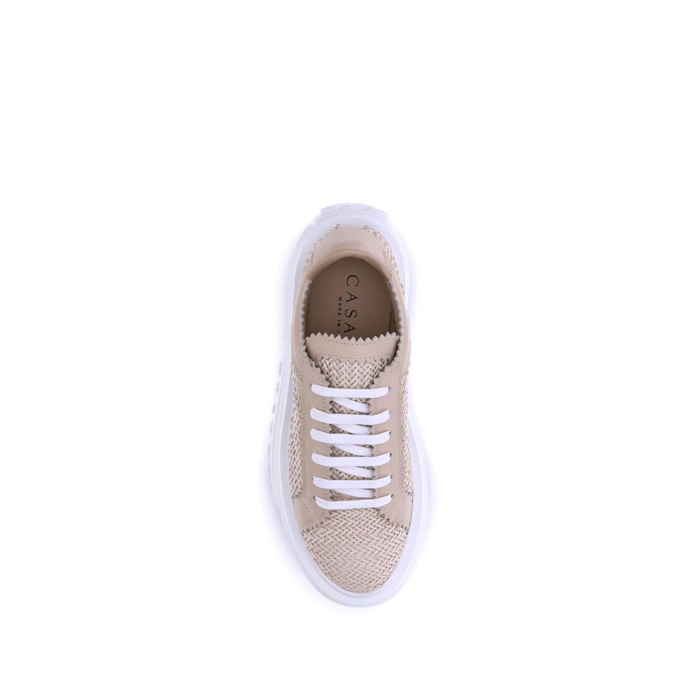 Casadei Beige Other Fibres Chunky Sneakers
