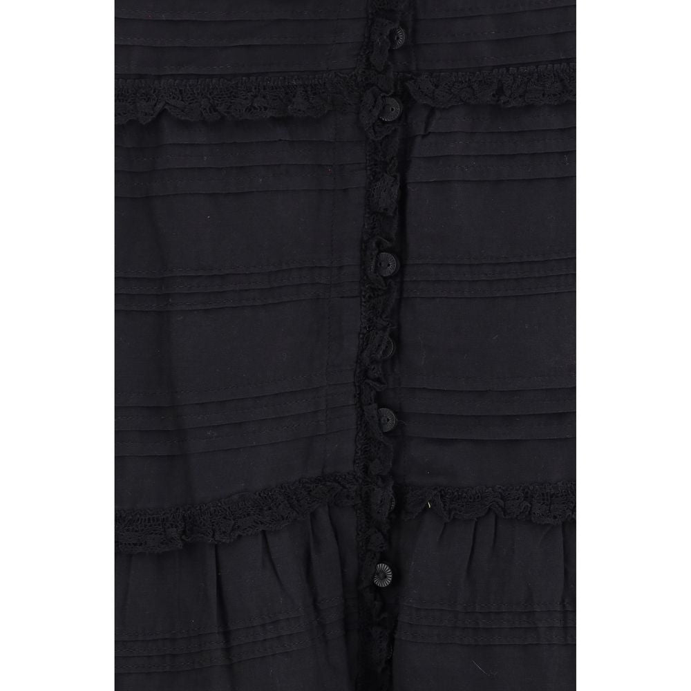 Marant Etoile Black Viscose Long Skirt