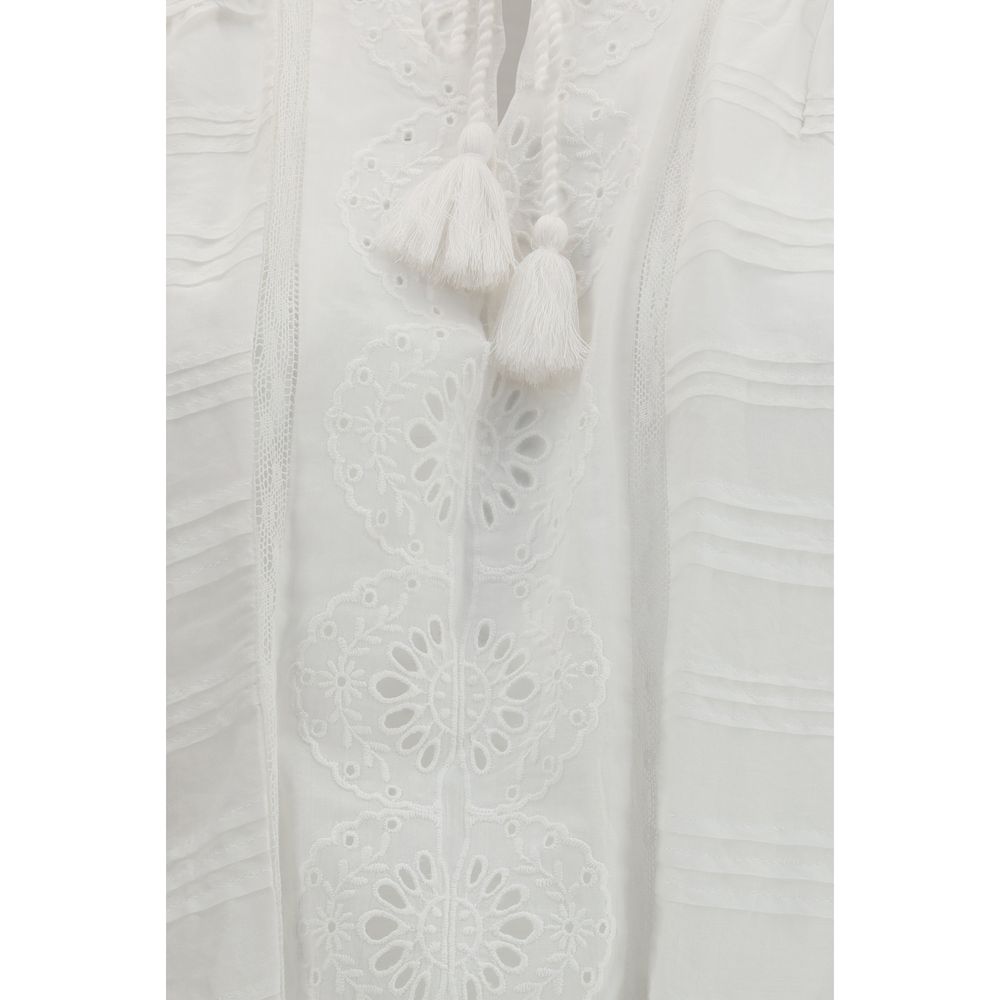 Marant Etoile White Cotton Casual Dress