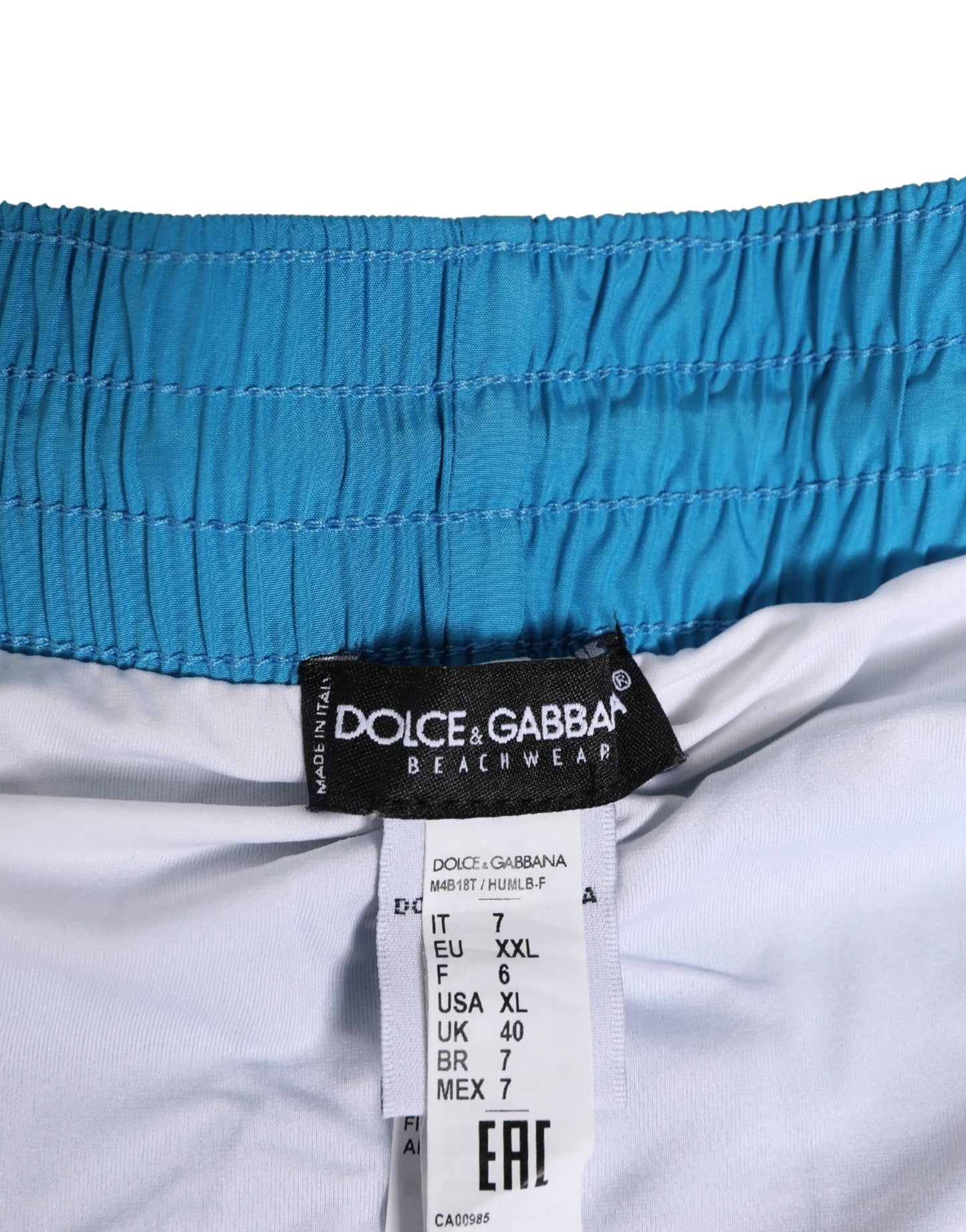 Dolce & Gabbana Blue Polyester Beachwear Men Shorts Swimwear